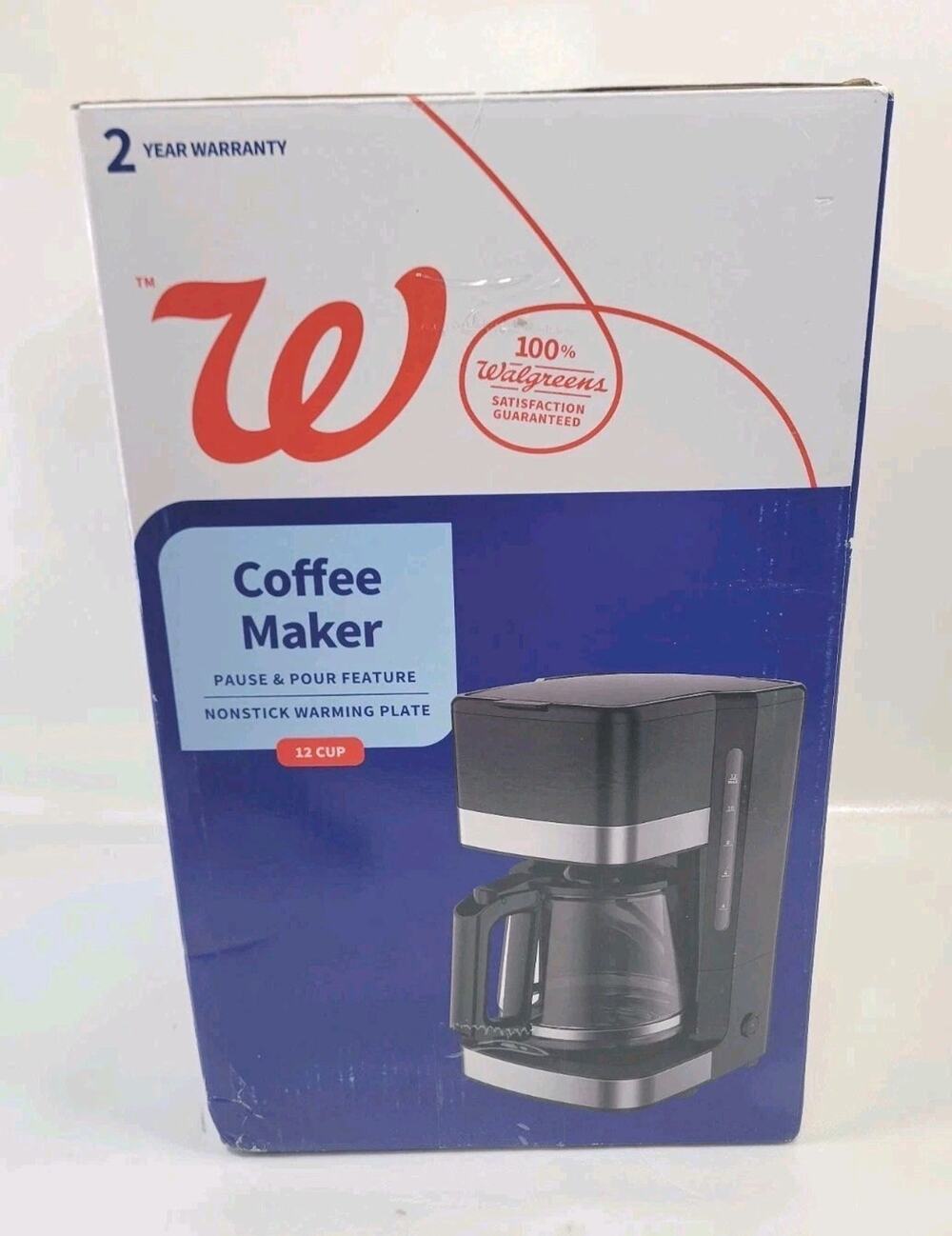 12 Cup Coffee Maker Pause & Pour Nonstick Warming Plate Drip Machine Kitchen